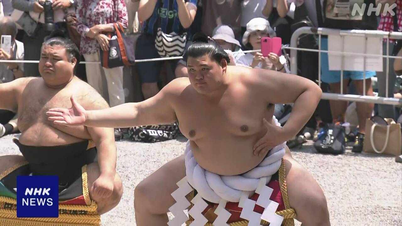 大相撲名古屋場所前に横綱-豊昇龍と大の里-熱田神宮で土俵入り-|-nhk