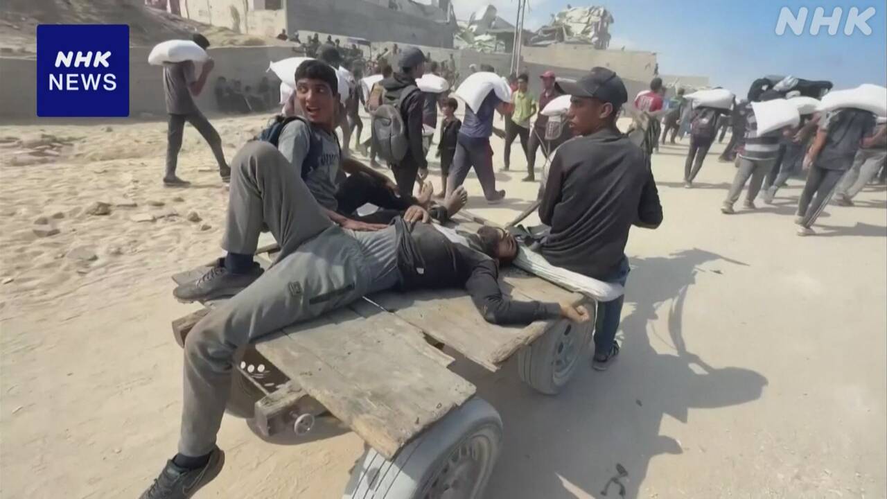 ガザ地区-支援物資待つ住民にイスラエル軍発砲-70人以上死亡か-|-nhk