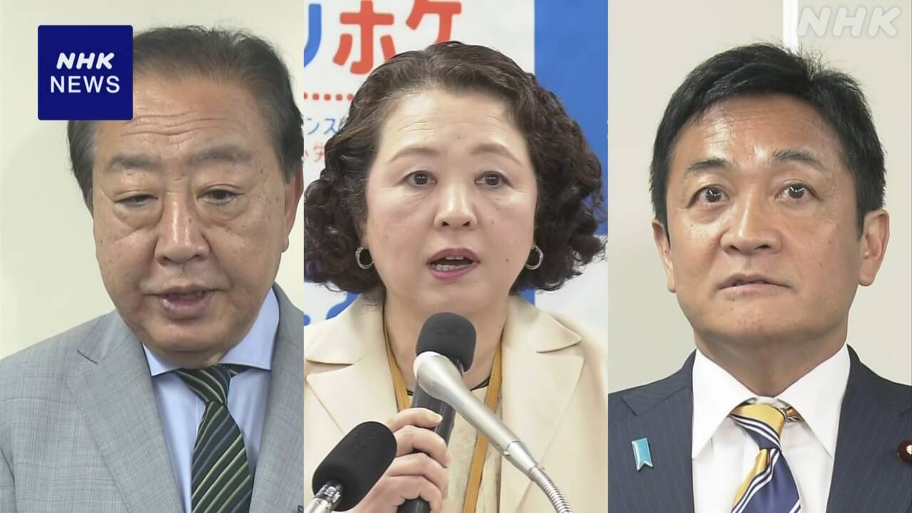 立民-野田代表と国民-玉木代表-連合に参院選の結果を報告-|-nhk