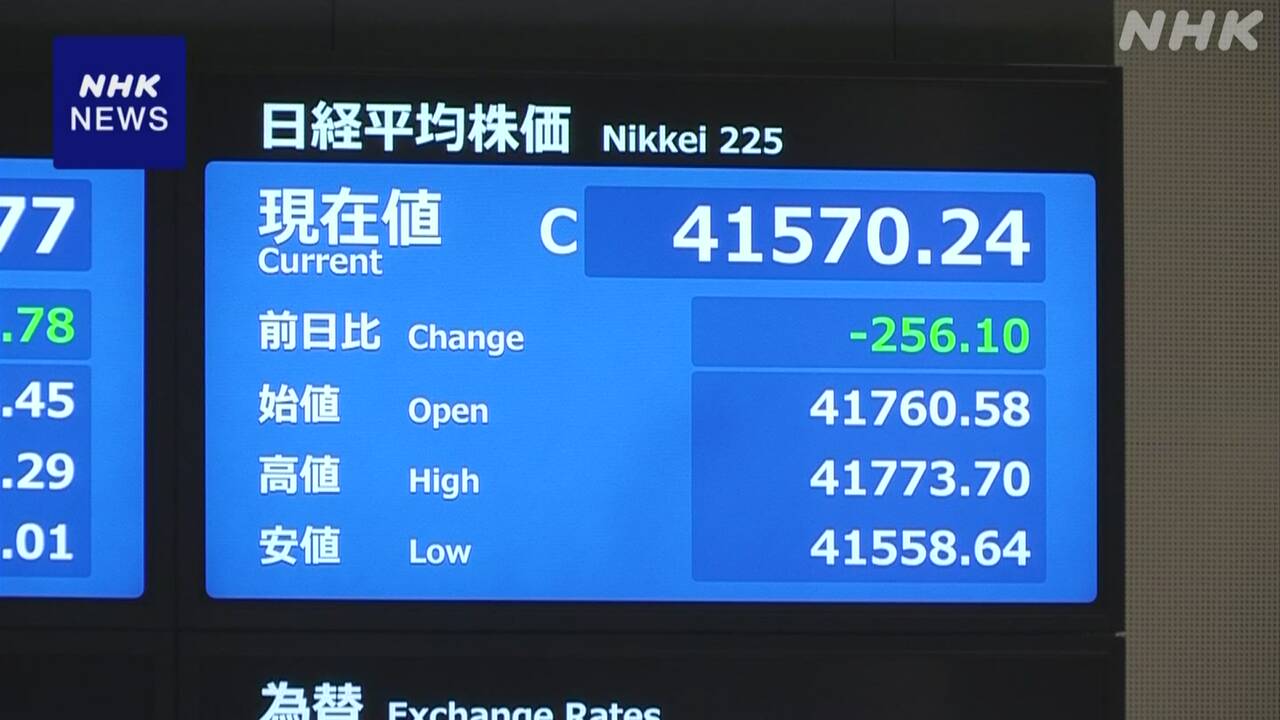 株価-値下がり-関税交渉の合意受け-利益確保の動き-|-nhk