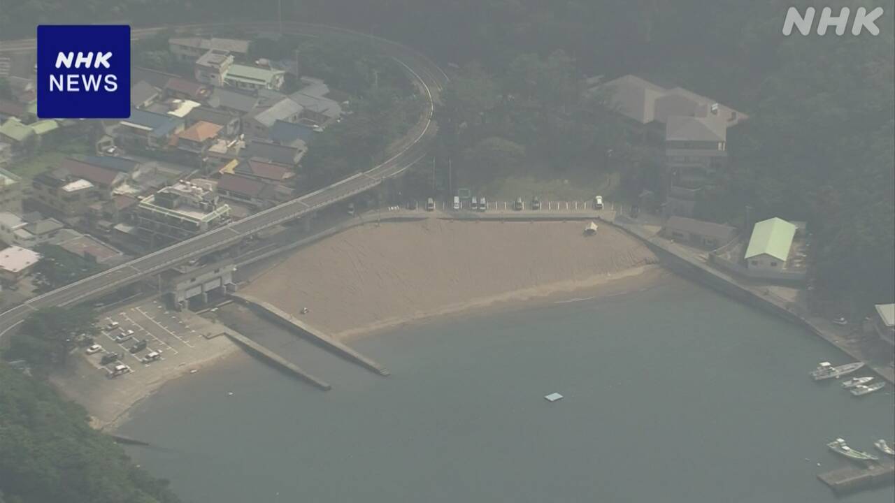 静岡-松崎町の海岸-泳いでいた中学生溺れダイバーら救出も死亡-|-nhk