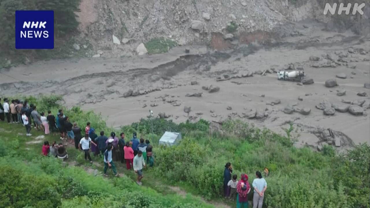 中国とネパールの国境地帯で大規模洪水-数十人が行方不明に-|-nhk
