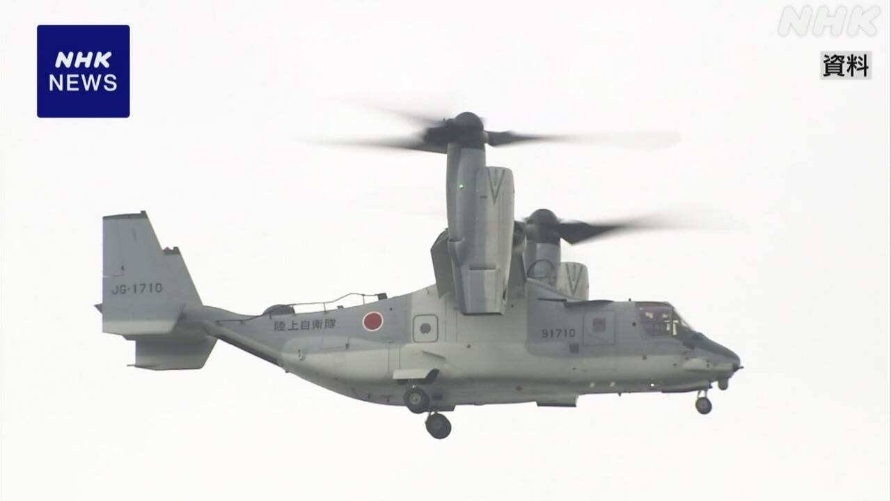 陸上自衛隊の輸送機オスプレイ-9日から佐賀県への配備始まる-|-nhk