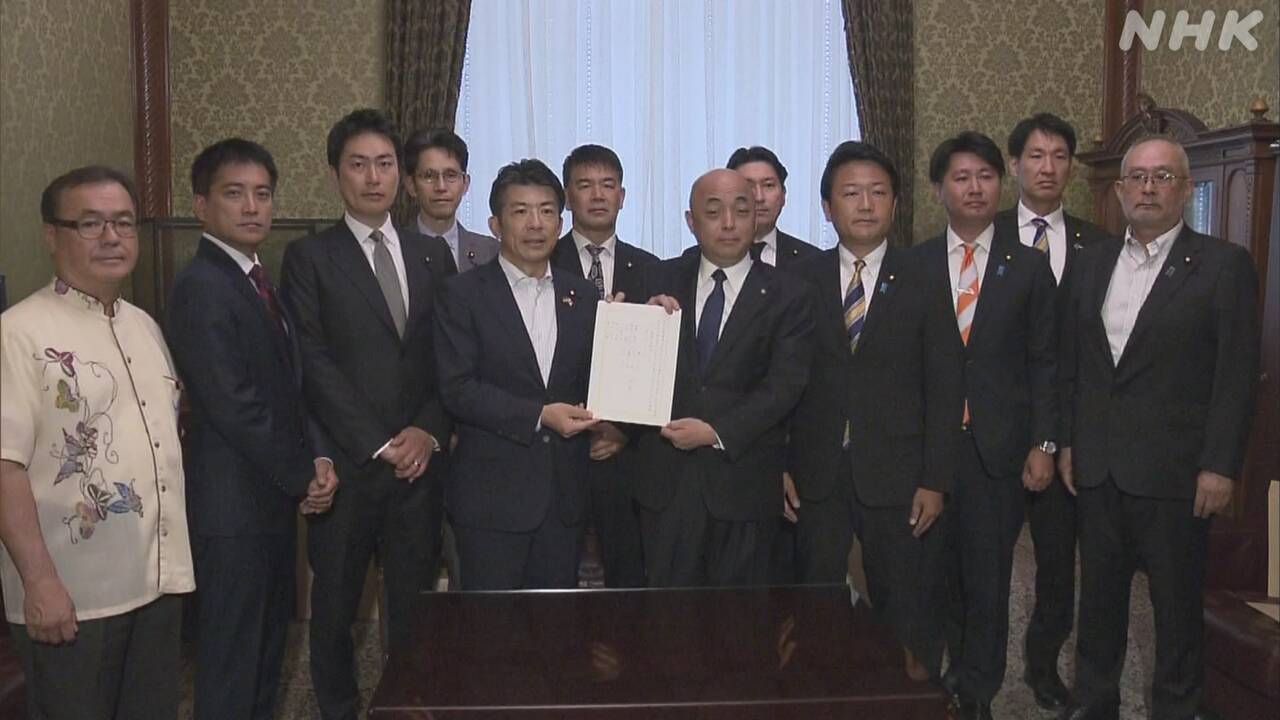 “ガソリン税の暫定税率廃止”-野党7党が法案提出-|-nhk