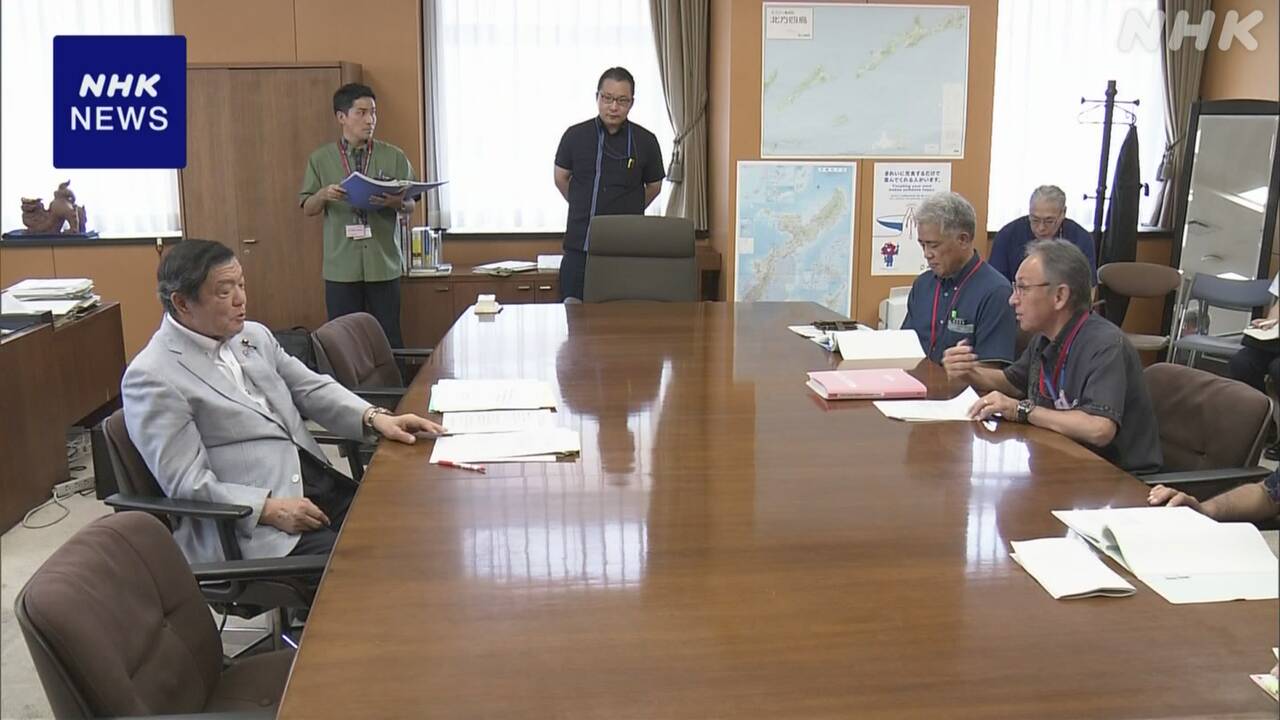 沖縄県知事-沖縄・北方相に“沖縄振興予算3000億円台要求を”-|-nhk