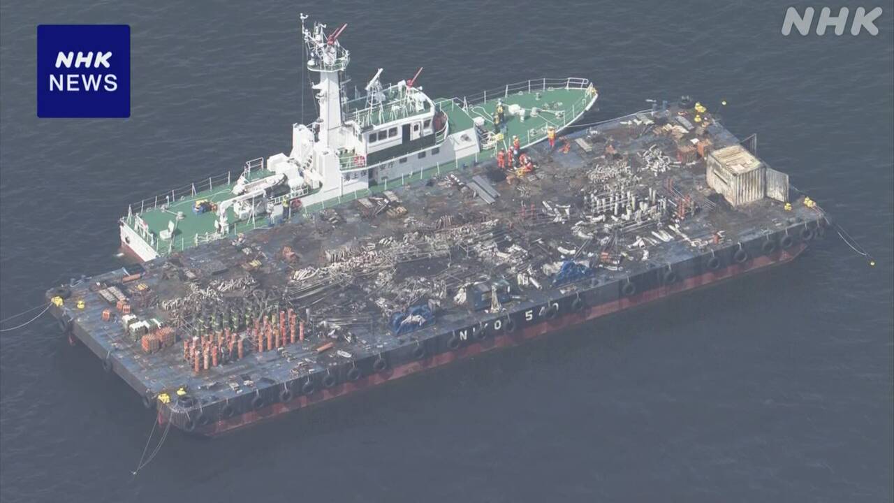 横浜-花火大会-炎上した台船で火災原因を本格調査へ-|-nhk