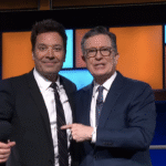 ジミー・ファロンが最後のレイトショー出演でパル・スティーヴン・コルベアに見せた甘いジェスチャー