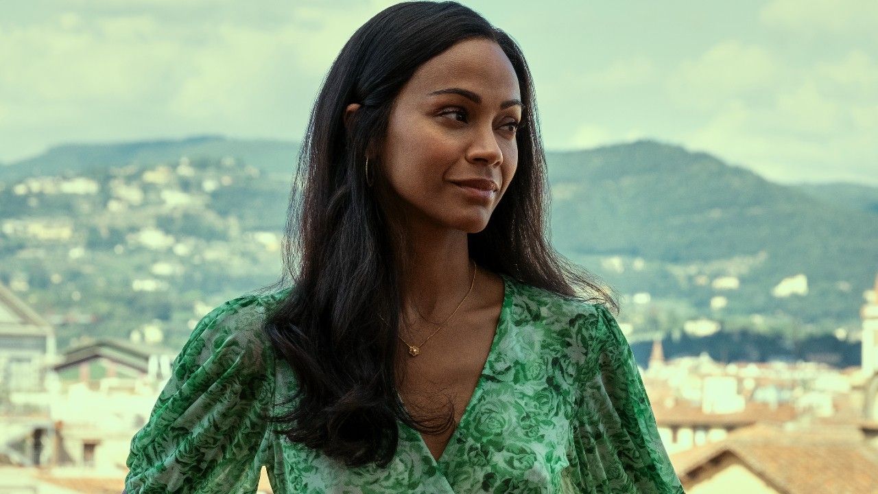 ゾーイ・サルダーニャのカルティエのレッドカーペットルック、見事なレースのミックスランジェリーフレア